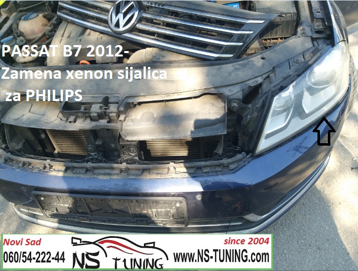 passat b7 zamena xenon sijalice d3s ugradnja novi sad tuning auto servis
